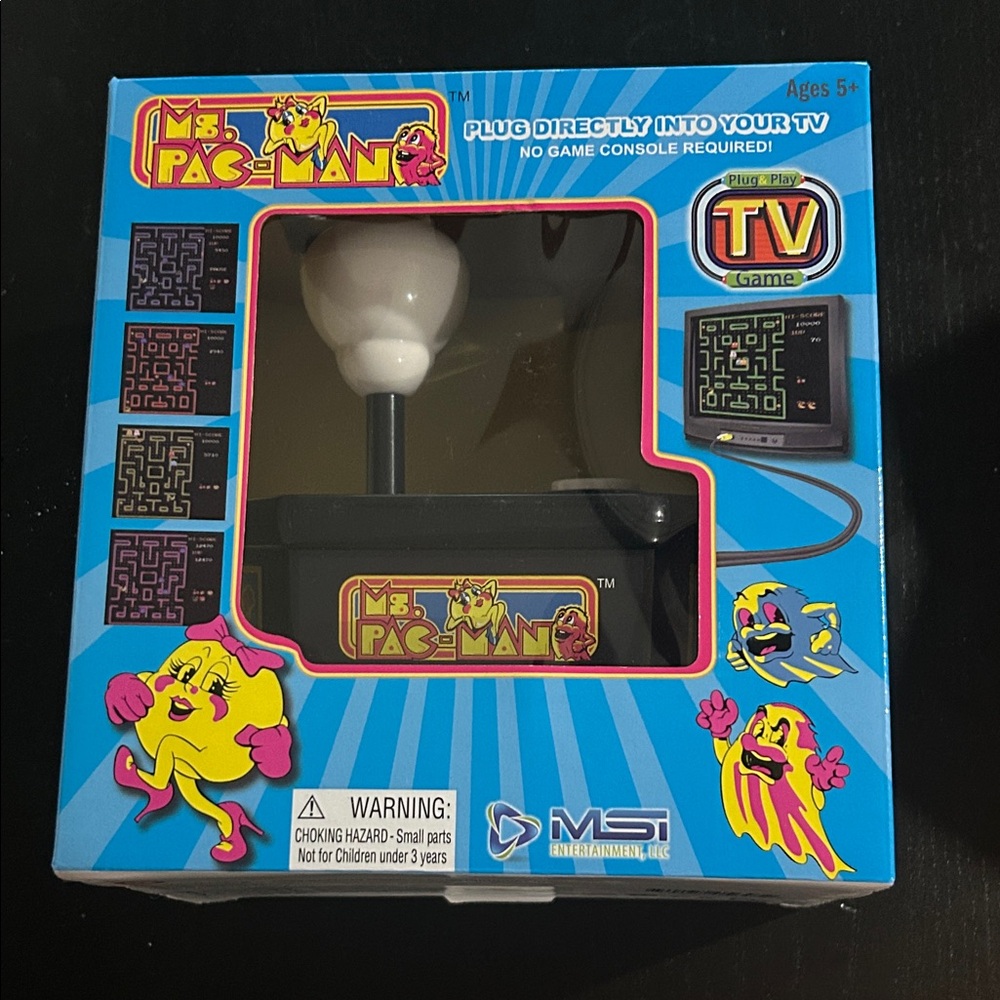 MSI Ms. Pac-Man TV Game Console - Blue and Black